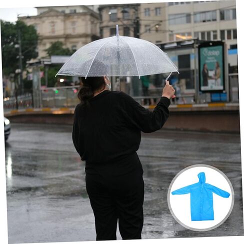 Pretyzoom Portable Rain Poncho للرجال والنساء خفيفة الوزن معطف المطر وأكمام للأنشطة في الهواء الطلق المشي لمسافات طويلة والتخييم in Kuwait