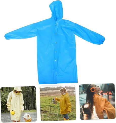 Pretyzoom Portable Rain Poncho للرجال والنساء خفيفة الوزن معطف المطر وأكمام للأنشطة في الهواء الطلق المشي لمسافات طويلة والتخييم in Kuwait