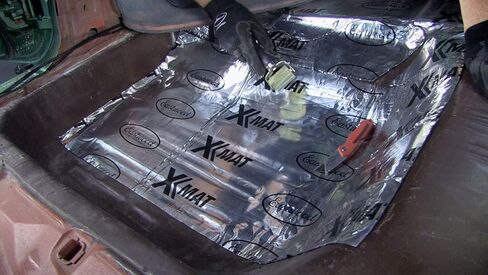 Eastwood X-Mat 9 PC 18x31 in 34.8 SQ FT Road Noise and Heat Reducer Foam Under Carpet Door Panels Inner Walls in Kuwait