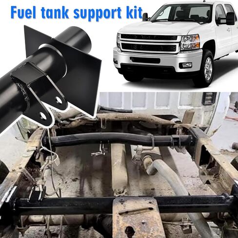 Black Steel الخلفية الخلفية الصدمة العليا Mount Crossmember طقم دعم توافق مع Chevy Silverado & GMC Sierra Bracket Kit 1500 2500 1999-2006 in Kuwait