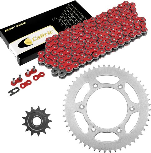Caltric Red Drive Stain و Sprocket Kit متوافقة مع Honda CR125R 2000 2001 2003 2004 2005 2006 2007 in Saudi Arabia