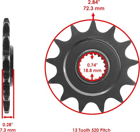 Caltric Red Drive Stain و Sprocket Kit متوافقة مع Honda CR125R 2000 2001 2003 2004 2005 2006 2007 in Saudi Arabia