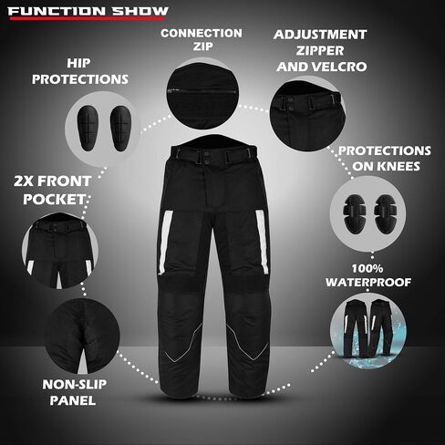 Motorcycle Pants for Men Women Armored Cordura Motocross Cargo Work Touring Motorbike Protection Trouser Waterproof in Kuwait