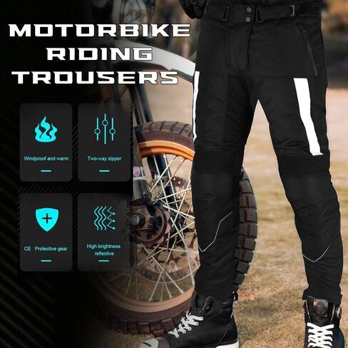 Motorcycle Pants for Men Women Armored Cordura Motocross Cargo Work Touring Motorbike Protection Trouser Waterproof in Kuwait