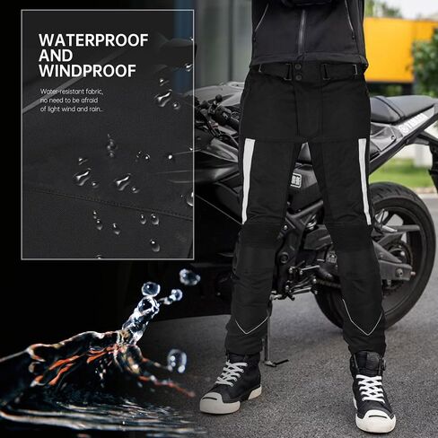 Motorcycle Pants for Men Women Armored Cordura Motocross Cargo Work Touring Motorbike Protection Trouser Waterproof in Kuwait