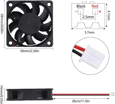 4PCS DC 60mm Fan USB Brushless Cooling Fan 60mm x 10mm USB Fans 5V DC 6010 Dual Ball Bearing Brushless Cooling Fans for Cooling DIY Computer CPU Cooling Fan in Saudi Arabia