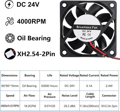 4PCS DC 60mm Fan USB Brushless Cooling Fan 60mm x 10mm USB Fans 5V DC 6010 Dual Ball Bearing Brushless Cooling Fans for Cooling DIY Computer CPU Cooling Fan in Saudi Arabia