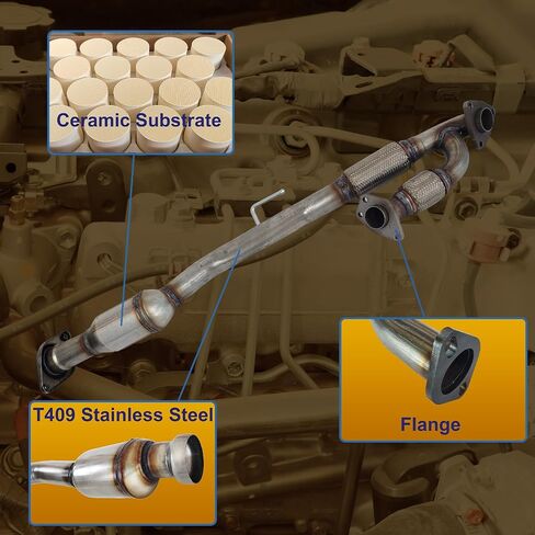 Rear Catalytic Converter Compatible with 2013-2019 Nissan Pathfinder, 2014-2020 Infiniti QX60, 2013 Infiniti JX35 3.5L V6 High Flow Catalytic Convertor (EPA Compliant) in Kuwait