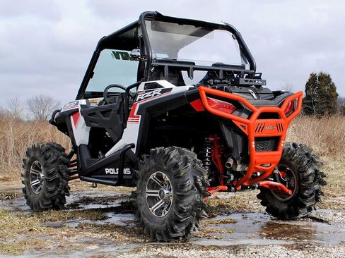 SuperATV Rear Bumper for 2015-2020 Polaris RZR 900 - Made of 1.75" Heavy-Duty Steel Tubing | Wrinkle Black | UV and Rust-Resistant Powder-Coated | Bolt-On Mounting Style | Full Back End Protection in Saudi Arabia