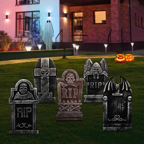 Halloween Pumpkin Decorations, Halloween Outdoor Yard Signs, Monster Stakes for Lawn Garden Decor with Pumpkin, Black Cat, Skull, TRICK OR TREAT 7 pcs in Saudi Arabia