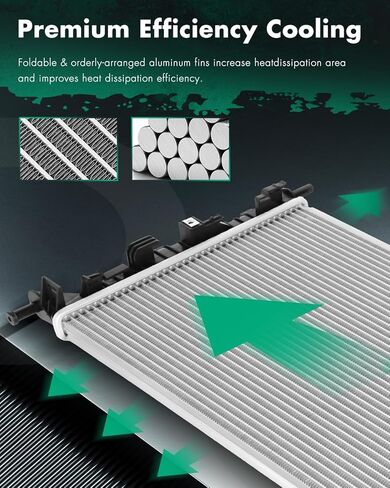 مشعاع SCITOO متوافق مع مرسيدس بنز 5.0L 2000-2006 CL500 2006 SL500 2000-2006 S500 لـ 5.5L 2001-2003 CL55 AMG 2001-2006 S55 AMG 2003-2004 S600 2007 SL550 2003-2 007 SL55 ايه ام جي CU2652 in Kuwait