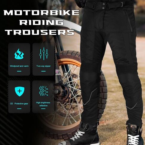 Motorcycle Pants for Men Women Armored Cordura Motocross Cargo Work Touring Motorbike Protection Trouser Waterproof in Kuwait