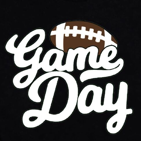 Football Shirt for Women Game Day Crewneck Cute Tee Tops Football Sunday Funday Short Sleeve T-Shirt in Kuwait