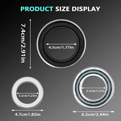 16747 ABS Beal Wheel Bearing and Seal Set Fits 1998-2004 Grand Cherokee ، 2002 Liberty يحل محل 2146 ، 5012825AA ، A49 ، BR9VP ، Set31 in Kuwait