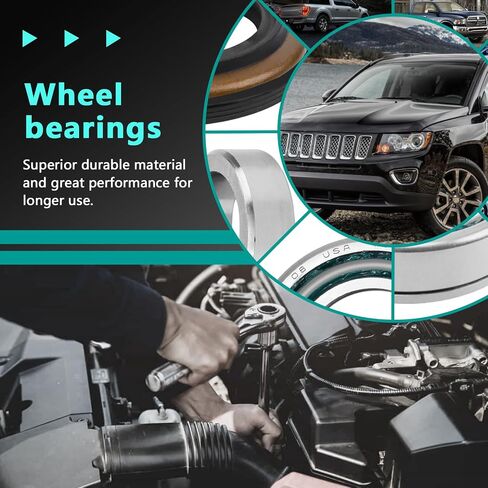 16747 ABS Beal Wheel Bearing and Seal Set Fits 1998-2004 Grand Cherokee ، 2002 Liberty يحل محل 2146 ، 5012825AA ، A49 ، BR9VP ، Set31 in Kuwait