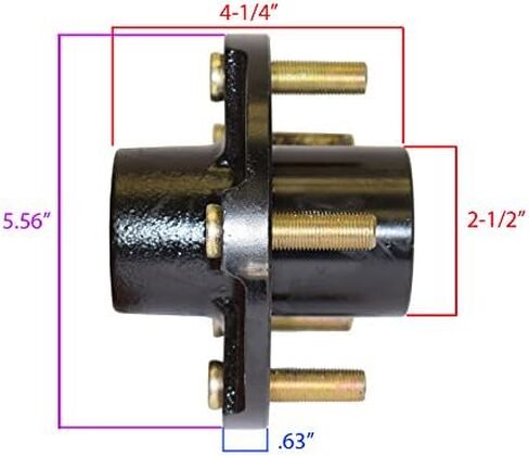 Trailer Hub Assembly (BT-150-04-A-BBC) - 1 inch I.D. Bearings - with Chrome Bearing Protectors & Bras in Saudi Arabia