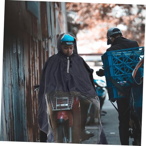 Adult Raincoat Poncho for Mobility Scooter Reflective Stripes Included in Saudi Arabia
