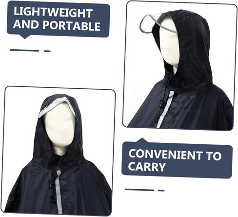 Adult Raincoat Poncho for Mobility Scooter Reflective Stripes Included in Saudi Arabia