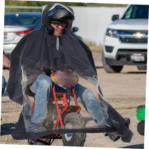 Adult Raincoat Poncho for Mobility Scooter Reflective Stripes Included in Saudi Arabia
