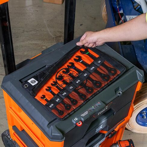 Klein Tools 69408G Ratcheting Combination Wrench Set, SAE, 5/16 to 3/4 Inch, 90-Tooth Steel Alloy with Foam Pouch, 8-Piece in Kuwait