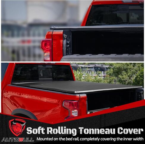 Soft Roll-up Tonneau Cover Compatible with 2015-2025 Ford F150 F-150 5.5ft Bed (67.1"), PVC Top Alloy Steel Structure in Kuwait