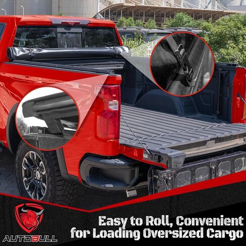 Soft Roll-up Tonneau Cover Compatible with 2015-2025 Ford F150 F-150 5.5ft Bed (67.1"), PVC Top Alloy Steel Structure in Kuwait