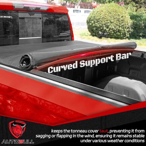 Soft Roll-up Tonneau Cover Compatible with 2015-2025 Ford F150 F-150 5.5ft Bed (67.1"), PVC Top Alloy Steel Structure in Kuwait