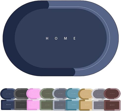 Modernized Magic Mat Bathroom, The Mat, Bath Water Absorbing Quick-Dry Bathroom Rugs(Dark Blue-a,19.6 * 31.4in) in Saudi Arabia