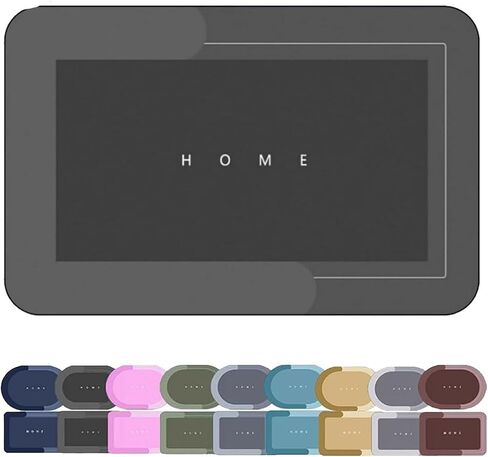 Modernized Magic Mat Bathroom, The Mat, Bath Water Absorbing Quick-Dry Bathroom Rugs(Black-b,23.6 * 35.4in) in Saudi Arabia