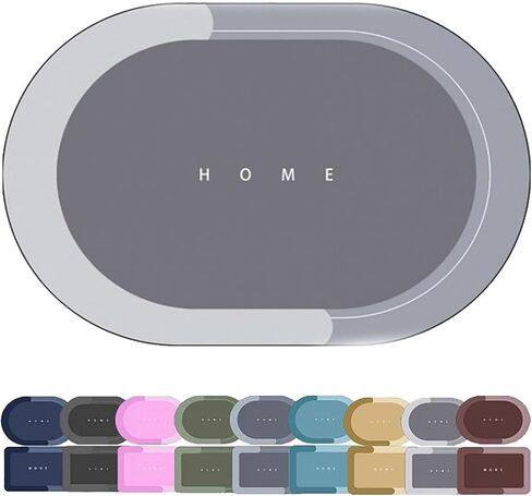 Modernized Magic Mat Bathroom, The Mat, Bath Water Absorbing Quick-Dry Bathroom Rugs(Light Gray-a,23.6 * 35.4in) in Saudi Arabia