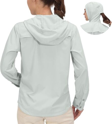 Little Donkey Andy Women's UPF 50+ Stretch Hoodie Shirt, Outdoor Quick Dry Sun Protection Fishing Hiking Shirts New Khaki XS in Saudi Arabia