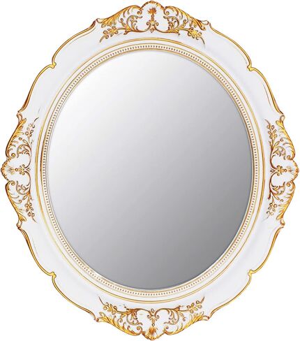 Vintage Decorative Wall Mirror 14.8 x 13.1 Inch Oval Mirror（Pink） in Kuwait