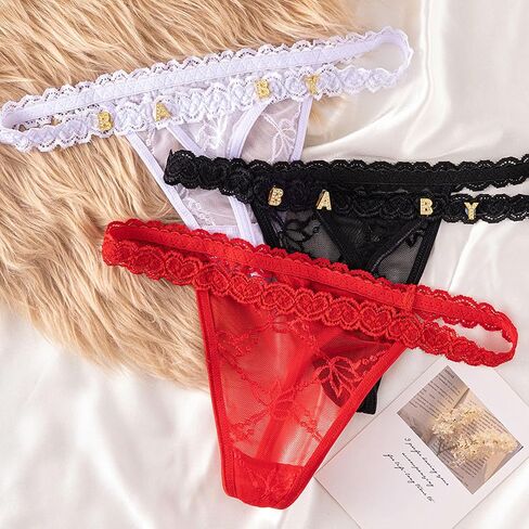 Custom Thong with Name on it,Personalized Underwear for Women,Sexy Lace Lingerie Panties,Anniversary/Valentines Gift in Saudi Arabia
