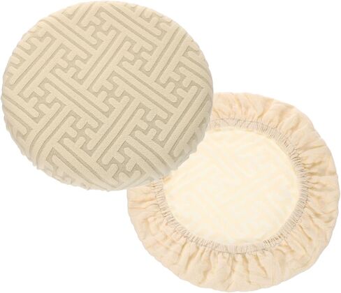 Uxcell 2PCS Bar Bar Crovels Round ، 12-14 "Soft Soft Circle Circle Cush Cushion Slipcover for Home Home Hotel Bar Restaurant ، Light Coffee in Saudi Arabia