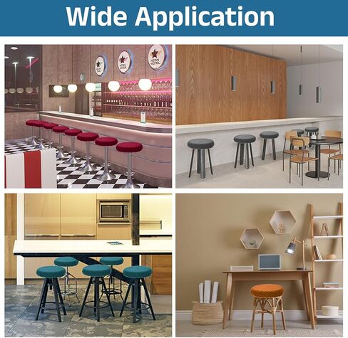 Uxcell 2PCS Bar Bar Crovels Round ، 12-14 "Soft Soft Circle Circle Cush Cushion Slipcover for Home Home Hotel Bar Restaurant ، Light Coffee in Saudi Arabia