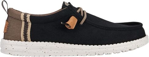 Heydude Wally Craft Linen Black/Walnut Size 10 ، أحذية الرجال ، متسكعون للرجال ، مريح وخفيف الوزن in Saudi Arabia