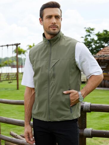 Gihuo Men's Lightweight Outdoor Travel Vest Full Zip Casual Lightweight Work Vest in Saudi Arabia