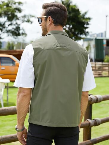 Gihuo Men's Lightweight Outdoor Travel Vest Full Zip Casual Lightweight Work Vest in Saudi Arabia