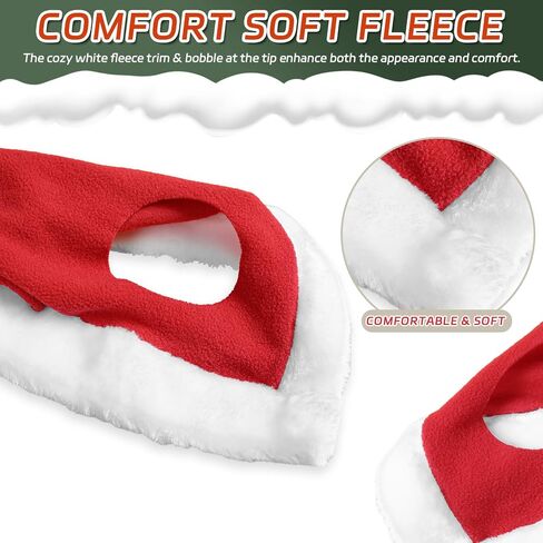 Santa Hat Fleece Horse Fly Ear Bonnet for Christmas Parade Horse Costume Holiday in Kuwait