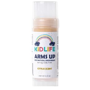 مزيل العرق KIDLIFE من KJ3 ESSENTIALS Arm's Up الطبيعي والعضوي للأطفال الخالي من الألومنيوم (الحمضيات - خالي من صودا الخبز) 2.5 أونصة