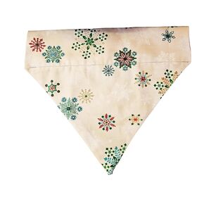 Snowflakes Over the Collar Dog Bandana That Slips onto Their Existing Collar (XXL)