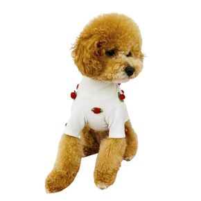 Handmade Pet Sweater with Roses for dog or cat (Large)