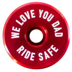 Headset Cap - MTB Accessories & Parts for Bikes, Personalized Mountain Biking Gear, BMX Custom Bicycle Top Caps (US Flag - Red)