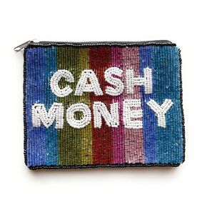 Cash Money Beaded Purse, Coin Pouch, Small Wallets for Her, Small Bag, Birthday Gifts, Cute Pouch Purse, Gift Card Bag