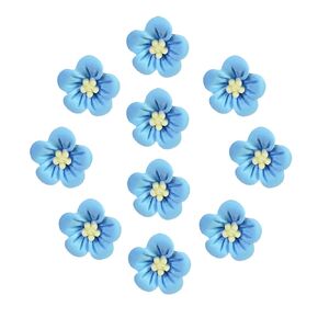 Forget-me-not Flower Brooch for Women Jewelry, Blue Flower Badge Pin Backpack Sweater Hat Decorations (10PCS)