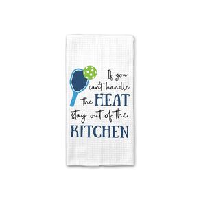 Pickleball Towel | Funny Pickleball Kitchen Towel | Pickleball Player Gift | Mothers Day Gift | Pickleball Team Gift | Pickle Ball Player (Can't Handle the Heat)