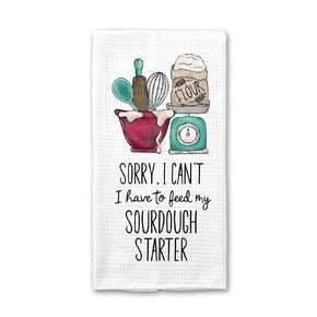 Baking Sour Dough Towel | Quote Waffle Weave Dish Towel | Tea Towel | Proofing Towel | Baking Present | Sourdough Starter | Mixer Kitchen Towel | Baking Towel