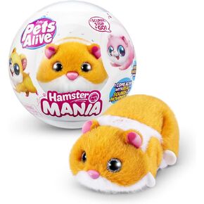Pets Alive Hamstermania (Purple) by ZURU Hamster, Electronic Pet, 20+ Sounds Interactive, Hamster Ball Toy for Girls and Children