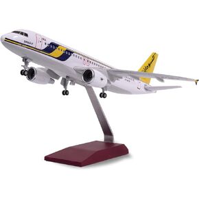 Sudan Airways A320 Airplane Model 1:100 Scale - Large Aircraft Model with Landing Gear - Bakelite Stand for Decoration, Models Collection, or Gift