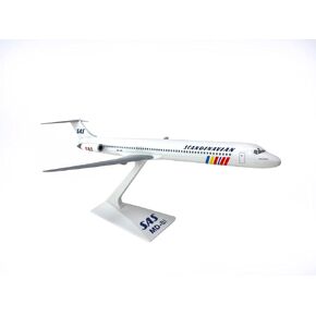 منمنمات الطيران SAS الاسكندنافية ماكدونيل دوغلاس MD-80 بمقياس 1:200 - نموذج طائرة بلاستيكية سهلة التركيب - نسخة طبق الأصل من قطعة الطائرات الاسكندنافية SAS #AMD-08000H-014